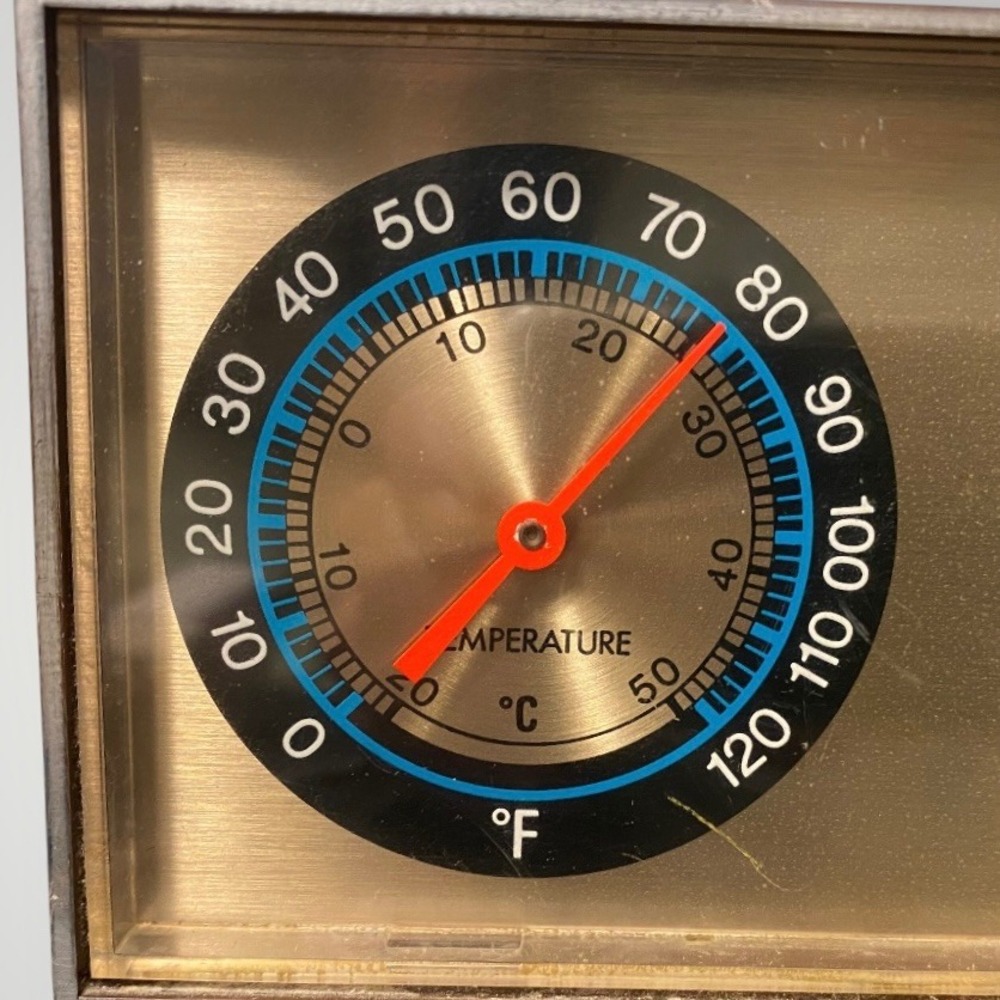 Springfield Weather Station Barometer Thermometer Hygrometer Desk USA 1970s - Picture 4 of 10